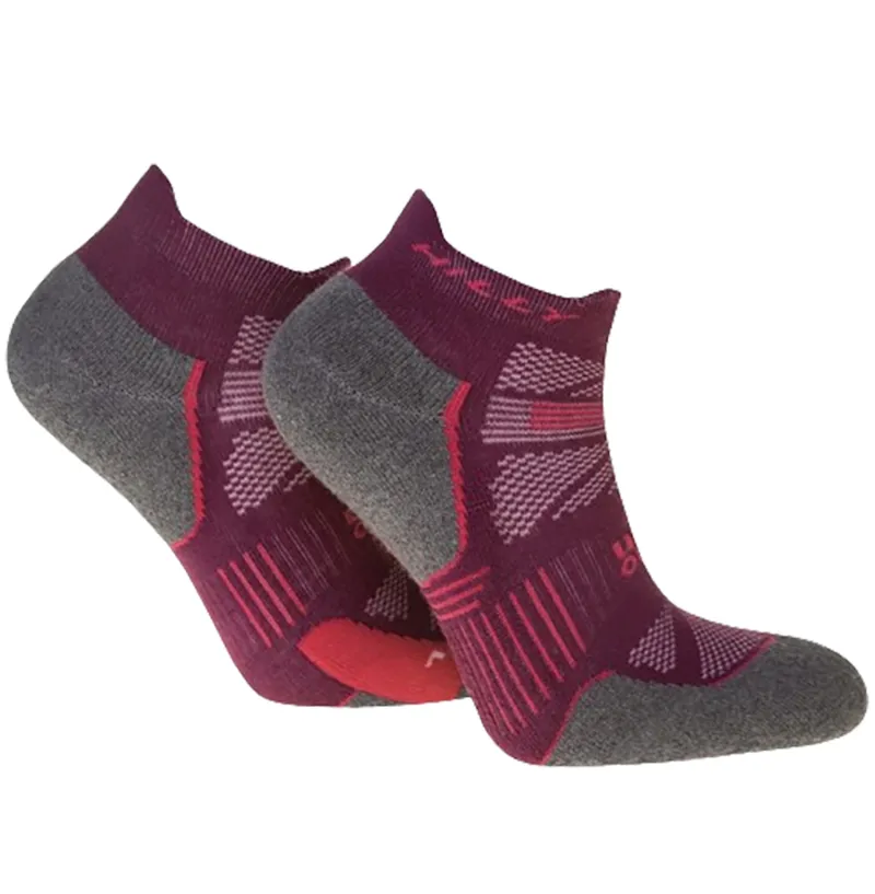 Hilly Women's Supreme Socklet Med Elderberry/Grey Marl-3